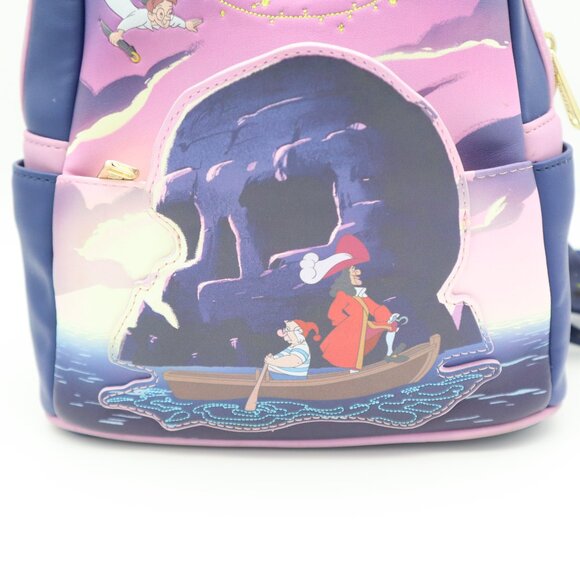 Loungefly Disney's Peter Pan Small Backpack Collectors Pack Great Condition 70th - Picture 3 of 16